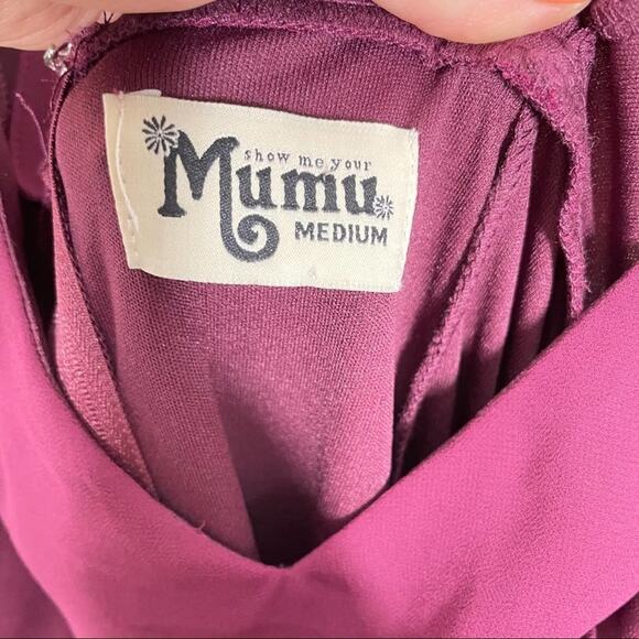 SHOW ME YOUR MUMU Jenn Maxi Dress Merlot {X35} - Picture 6 of 7